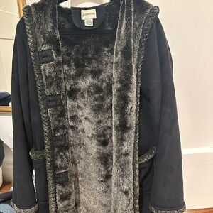 St. John's Bay Black Faux Fur Jacket